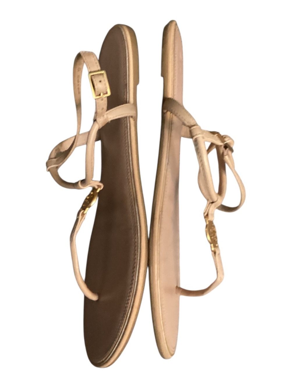Emmy Patent Leather Thong Sandals-Tan - Picture 3 of 4